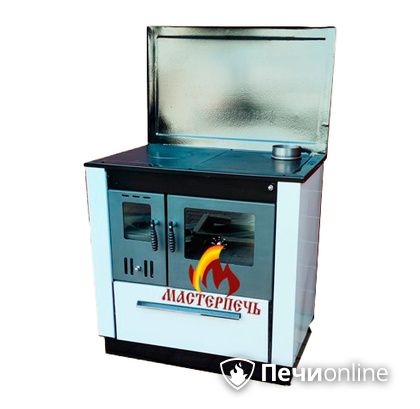 Отопительно-варочная печь МастерПечь ПВ-07 экстра с духовым шкафом 7.2 кВт (белый) в Новоуральске